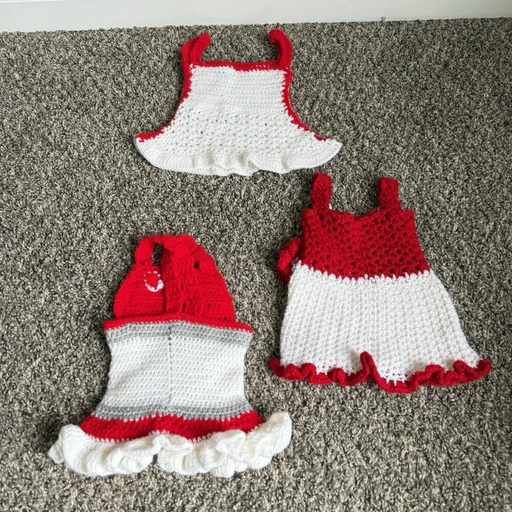 Ohio state Buckeyes baby clothes Lot Buckeyes baby 0-3 Months Crotchet Handmade
